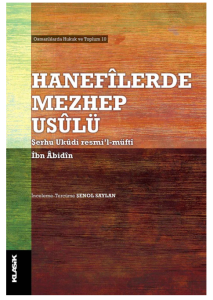 Hanefilerde Mezhep Usulü  Şerhu Ukudi resmil müfti