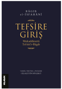 Tefsire Giriş  Mukaddimetü Tefsirir Ragıb