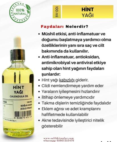 Bitkisel %100 Doğal Hint Yağı Bitkisel Yağlar 100 ml