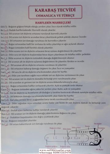 Tecvid Kartelası - Karabaş Tecvidi Osmanlıca ve Türkçe