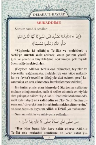 Delailül Hayrat (Ciltli kapak) Muhammed bin Süleyman el Cezüli