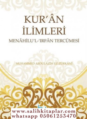 Kuran İlimleri Menahilül İrfan Tercümesi (2 Cilt) Muhammed Abdul Azim 