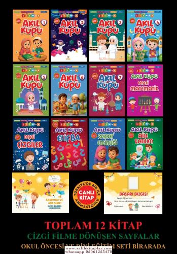 Okul Öncesi ve Değerler Eğitim Akıl Küpü Seti 12 Kitap Muhammed Eşref 