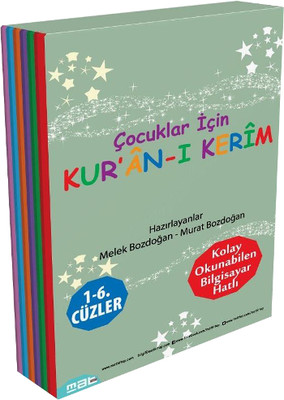 Çocuklar İçin Kur'an-ı Kerim 1- 6. Cüzler - 6 Kitaplık Set Murat Bozdo