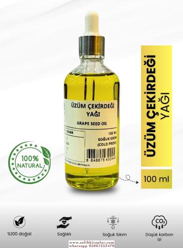 Bitkisel %100 Doğal Üzüm Çekirdeği Yağı Bitkisel Yağlar 100 ml-!!!!ÜCR