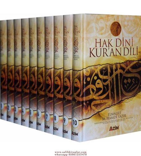 Hak Dini Kuran Dili Türkçe Tefsir Elmalılı Tefsiri 10 Cilt Elmalılı Mu