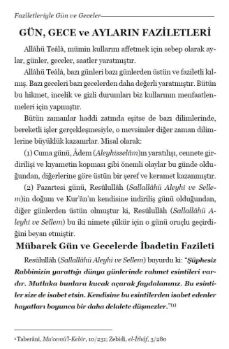 Faziletleriyle Gün ve Geceler Roman Boy Mustafa İsmail Fındıklı