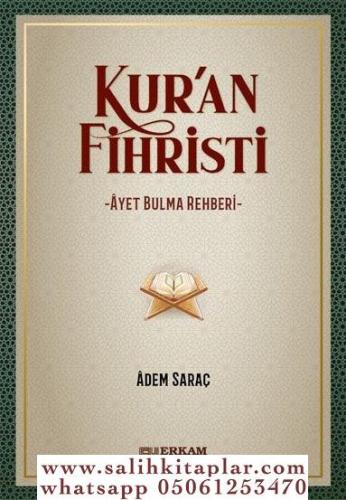 Kuran Fihristi Ayet Bulma Rehberi Adem Saraç