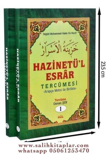 Hazinetül Esrar Tercemesi 2 cilt takım Seyyid Muhammed Hakkı