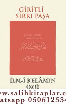 İlmi Kelamın Özü Giritli Sırrı Paşa