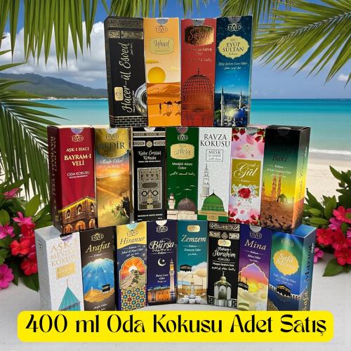 ALKOLSÜZ ODA KOKUSU 400 ML. SPREY  Oda ve Seccade Kokusu  (ADET SATIŞ KARIŞIK)