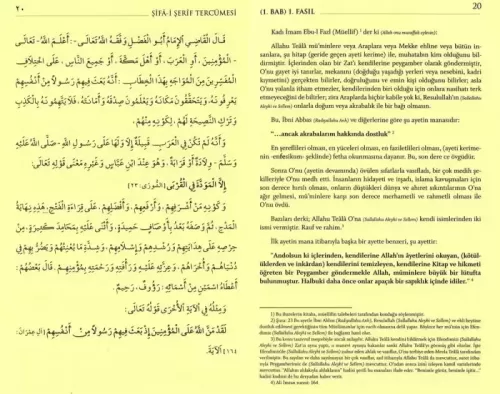 Şifai Şerif Tercümesi 2 Cilt Takım Kadı İyaz Endülüsi