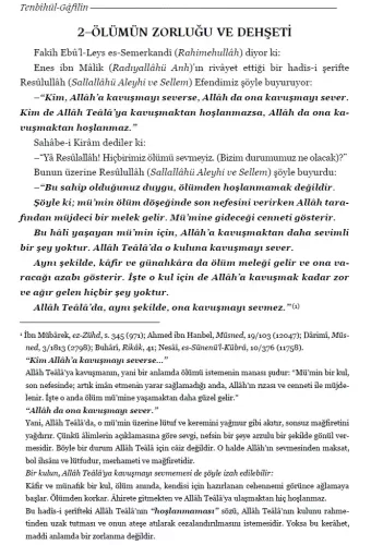 Tenbihül Gafilin Nefsine Uyanlara Nasihatler Karton Kapak Ebul Leys Es