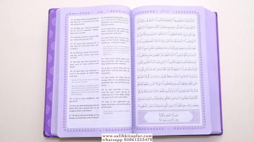The Glorious Qur'an (İngilizce Meal + Mushaf) Orta Boy Ciltli - LİLA