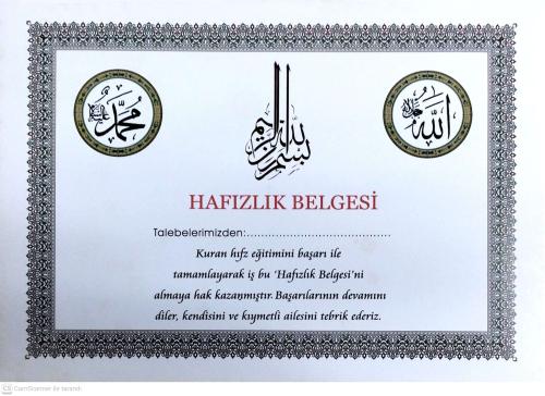 HAFIZLIK BELGESİ
