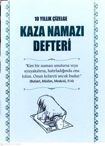10 Yıllık Kaza Namazı Defteri