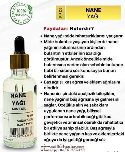 Bitkisel %100 Doğal Nane Yağı Bitkisel Yağlar 50 ml-!!!!ÜCRETSİZ KARGO