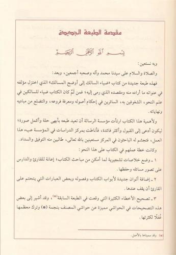 Ziyaus Salik ila evzahil Mesalik ضياء السالك إلى أوضح المسالك